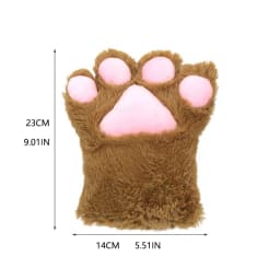 1 Pcs Cute Plush Cat Claw Gloves Japanese Kawaii Anime Cosplay Show Accessories Women Winter Warm Girls Gifts Bear Paw Mittens