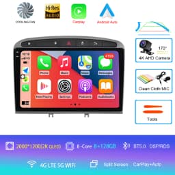Android 16 Car Radio for Peugeot RCZ 308 SW 2007-2015 408 2012-2020 2DIN Multimedia Navigation GPS Carplay Auto Head Unit WIFI