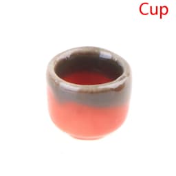 1:12 Tableware Teapot Coffee Cup Saucer Tray Plate Tea Set Pot Kitchen Decor Dollhouse Miniature Christmas Gift Doll Accessories