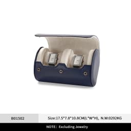 Oirlv Leather Watch Roll 1 2 3 Slots Luxury Watch Storage Box Travel Bag Watch Case Gift Box Watch Pouch Watch Organizer for Men