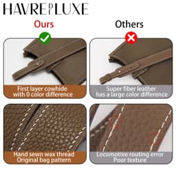 Top Layer Cowhide Wide Shoulder Strap For Picotin Bag, Replacement Crossbody Bag Strap, Handbag Accessories