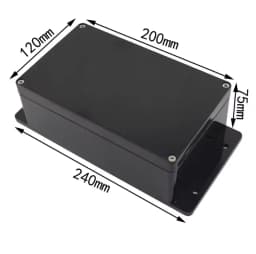 Black and white outdoor waterproof box Plastic box Electronic engineering box instrument waterproof junction box shell