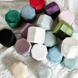 Velvet Ring Box Round Octagonal Ring Box Manufacturers Wholesale Box Proposal Three Rings Box Can Print Logo