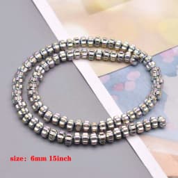 New color Natural Stone Hematite Beads Heart square Round disc Loose Spacer beads For Jewelry Making DIY