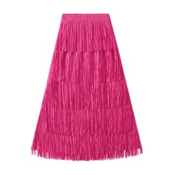 Luxury Multi Solid Colors Pleated Skirt for Women's Large Hem Folds A-line Skirts Female 2025 Loose Fashion Skirts Casual 0666