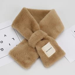 Winter Women's Faux Rabbit Fur Scarf Soft Plush Solid Color Neck Collar Warmer for Adults And Children