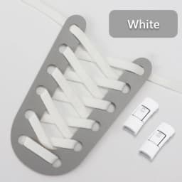 1 Pair No Tie Shoe Laces Press Lock Shoelaces Without Ties Elastic Laces Without Ties Sneaker Kids Adult Flat Shoelace for Shoes