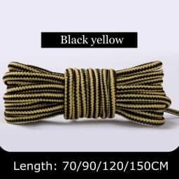 1Pair Boots Round Shoe Laces Striped Double Color Fashion Shoelaces Outdoor Hiking And Leisure Sports Shoelace 18 Color