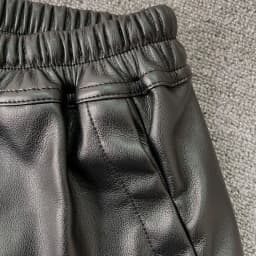 Summer Women's PU Leather Shorts Dark Retro Side Split Color Block Elastic Waisted Drawstring Hot Shorts Female Clothing