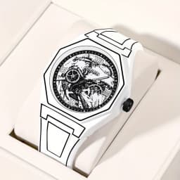 Elegant men Quartz Watch - Silicone Strap, Analog Display, , Ideal for Casual Wear | Modern Casual Watch | Silicone Strap Watch