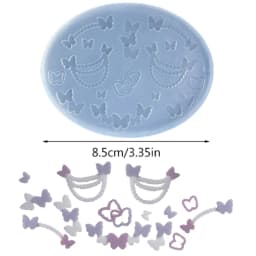 Resin Shaker Mold Flowers Small Flexible Pendant for Keychain Hollow Silicone Mold Epoxy Jewelry Making Pendant Quicksand Mould