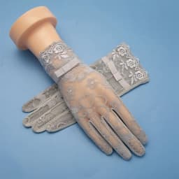 Women's Summer UV Resistant Ice Thin Driving and Cycling Touch Screen Anti Slip Breathable Short Sunscreen Lace Gloves