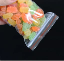 Wholesale 100Pcs 6C Transparent PE Zip Lock Bag Convenience Food Phone Card Gift Packaging Bags DIY Beads Jewelry Storage Bag