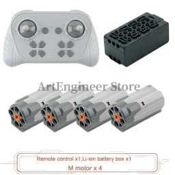 1000mAh 8 Way Remote Programmable APP Control Kit Rechargeable Battery Box Power Functions Motor Building Blocks Set Car Modify