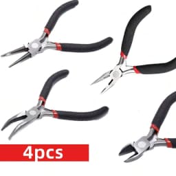 4pcs/1pcs Jewelry Pliers Tool Kit Includes Needle Round Wire Cutter And Curved Nose Pliers For Jewelry Beading Repair Supplies