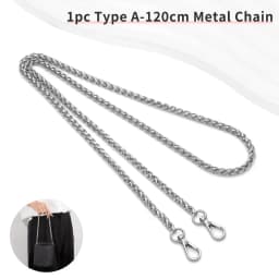 CRAZYSMITH Bag Chain Metal Strap for MLB Bucket Bag Handbag Replacement Long Beaded Chain Shoulder Crossbody Bag Accessory