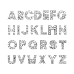 130pc/lot Hole 10mm Slide Letter DIY Slide Charm Alloy ENGLISH Alphabet Fit For 10MM Wristband Bracelet Jewelrys