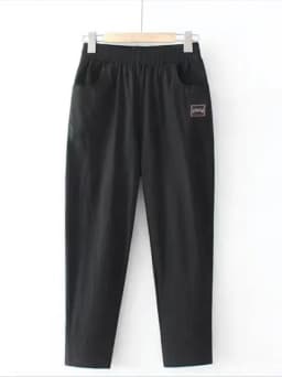 Slimming Straight Leg Cotton Linen Harem Pants Women's High Waist Summer Casual Trousers Pure Color Versatile Loose Fit Thin