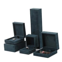 Quality PU Green Velvet Ring Pendant Jewelry Packaging Box Jewelry Storage Box Bracelet Necklace Organizer Gift Box