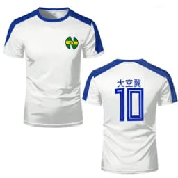 Tsubasa 3D Print Sport Quick-dry Breathable Men T-Shirt Anime Fan Cosplay Harajuku Football Team Short Sleeve Summer Clothes Top