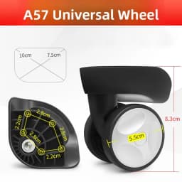 Silent Universal Wheel Repair for Travel Suitcase Replacement Luggage Wheels Red Hawk LH Run Wheel A57 Bumper Wheel F26