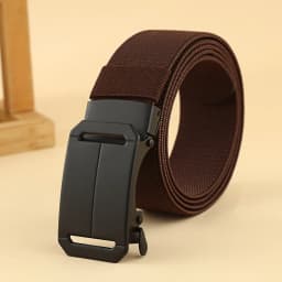 New Automatic Buckle Belt, Canvas Tactical Workwear Casual Outdoor Military Training Pants Belt For Men