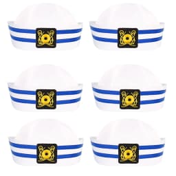 Sailor hat and scarf suit Navy Hat Unisex Captain Hat Navy Marine Hat For cruise lines, adult parties, Navy, cosplay, Outdoor
