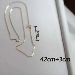 GOLDtutu14K Solid Gold Necklace, 1.1mm Minimal Simple Style Chain, Fine Jewelry, Real Au585 for Women, Girl, 2025, ok1001