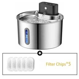 Wireless smart sensor pet water dispenser 2.0L stainless steel automatic circulating water dispenser with water level window
