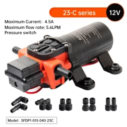 SEAFLO 12V Marine Water Pump Diaphragm Self Priming Pump Boat Accessories Showers Toilets Water Transfer Motor for RV Caravan