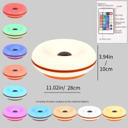 USB Plug Doughnut Table Lamp Bedroom Bedside Ambient Light Bauhaus Living Room Dining Room Decorative Light(Not Glass)