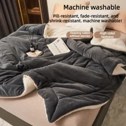 Super Soft Imitation Lambswool Autumn Winter Blanket Double Queen Blankets High-quality Comfortable Milk Fleece Sofa Blanket