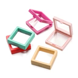 1pc Colorful 3D Floating Display Case Jewelry Storage Box Antioxidant Pe Film Suspension Box Hand String Bracelet Elastic Box