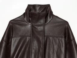 Guobioziy 2026 Autumn Slim Fit PU Leather Jacket Women Belted Waist Stand Collar Coat For Elegant Office Lady Work Wear