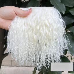 Trendy Mongolia Fur Sheepskin Wool Extensions Curly Texture Hair Row Curly Hair Extensions Durable Doll Hair Hair Wefts