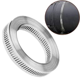 9.8ft Adjustable Large Hose Clamps Worm Gear Stainless Steel Clamp+6 Fasteners Automobiles Accessories Clamp And Fasteners