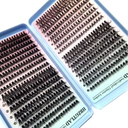 HBZGTLAD 32rows Fluffy Thick Eyelash Clusters Wispy Individual Lashes 30D-100D Mix Eyelash Extensions False Eyelashes