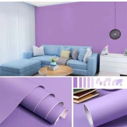 Solid Color Stickers Self-adhesive Waterproof PVC Bedroom Dormitory Wardrobe Wall Renovation Wallpaper DIY Home Decor