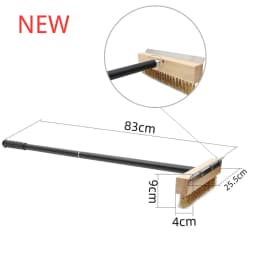 Pizza Oven Brush Copper Stove Brush Bristle Brass Wood Long Handle Grill Cleaning Oven Brush for Small Oven Kitchen Tool
