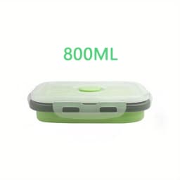 1/4PCS Folding Silicone Lunch Box Kitchen Refrigerator Preservation Box Eco-Friendly Picnic Storage Box Stackable Space Save