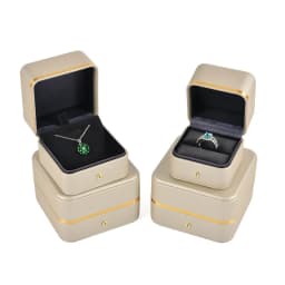 High Quality PU Leather Jewely Boxes Necklace Bangle Bracelet Ring Gift Packaing Case with Custom Logo