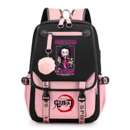 Kids Anime School Backpack Demon Slayer Pattern Casual Daypack for Girls Students Book Bag