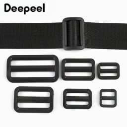 30/50/100Pcs Plastic Adjust Buckles 20-50mm Black Tri-Glide Slider Clasp Bag Strap Dog Collar Hook Webbing Belt Loop Accessories