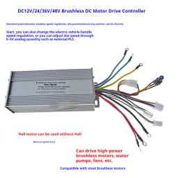 12V, 24V, 36V, 48V High-Power Brushless Motor Controller Three-Phase Motor with Hall, Lawn Mower Motor, Marine Propeller Drive