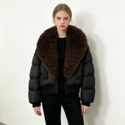 OFTBUY Winter Quality Detachable Real Lamb Fur Collar Coat Women Duck Down Jacket Female Short Puffer Coat Insulated Outerwear