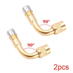 2Pcs Motorcycle 45 90 135 Degree Angle Bent Valve Adaptor Tyre Tube Valve Extension Adapter for Truck Car Moto Bike