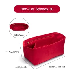 CRAZYSMITH Original Velvet Bag Organizer For LV Speedy 20 25 30 35 Purse Insert Handbag Inner Bag Portable Storage Makeup Bags
