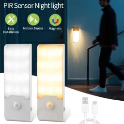 PIR Sensor LED Induction Night Light Rechargeable Closet Lights Magnetic Cabinet Lamp For Bedroom Corridor Stairs Bathroom