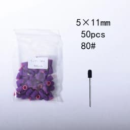 50PCS Green Nail Sanding Caps Bands With Rubber Drill Polishing Nail Art Rotating Remove Burrs Manicure Pedicure Accessory Tool