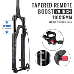 NANLIO X7 PRO MTB Air Suspension Fork 26/27.5/29er 120/140mm Rebound Remote Lockout Straight/Tapered 100x9/100x15mm QR/Thru Axle